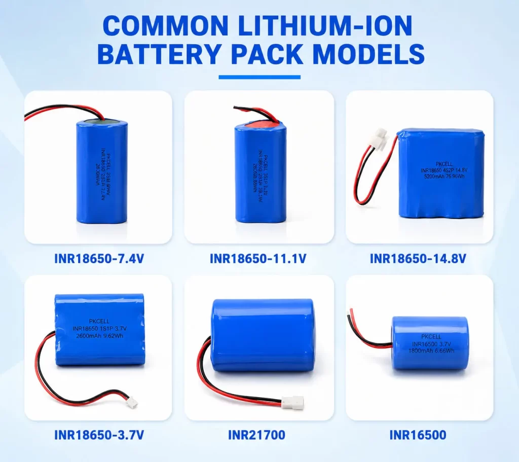 Common Lithium-Ion Battery Pack Models
