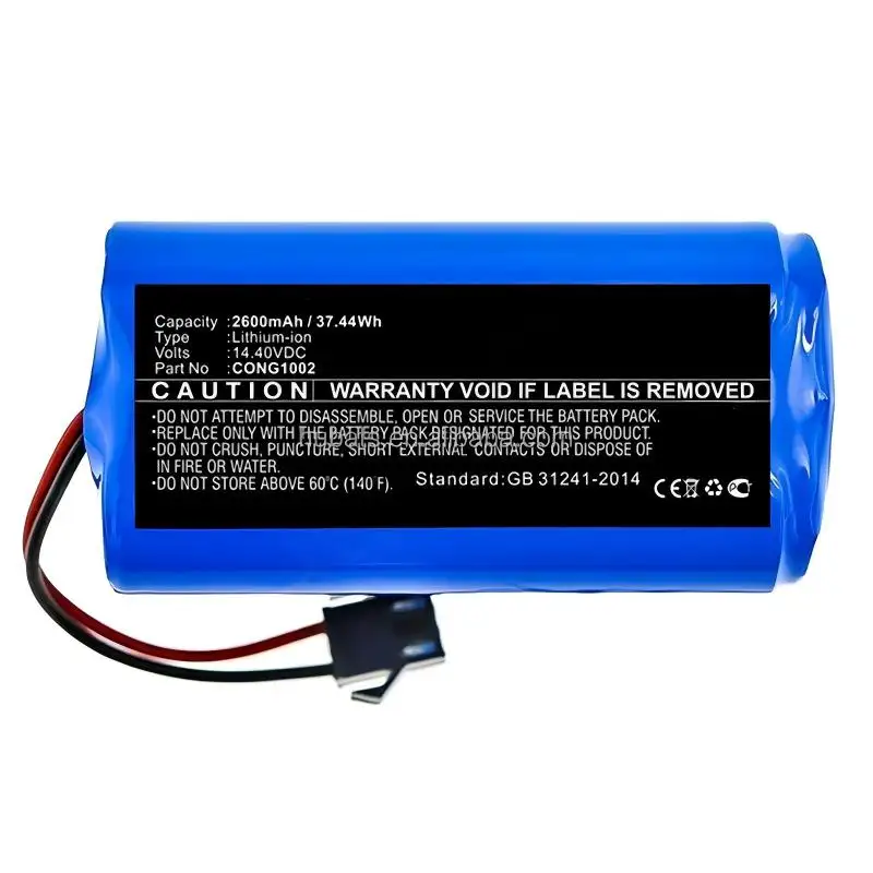 14.4V 2600mAh 18650 lithium battery pack for cordless vacuum cleaner