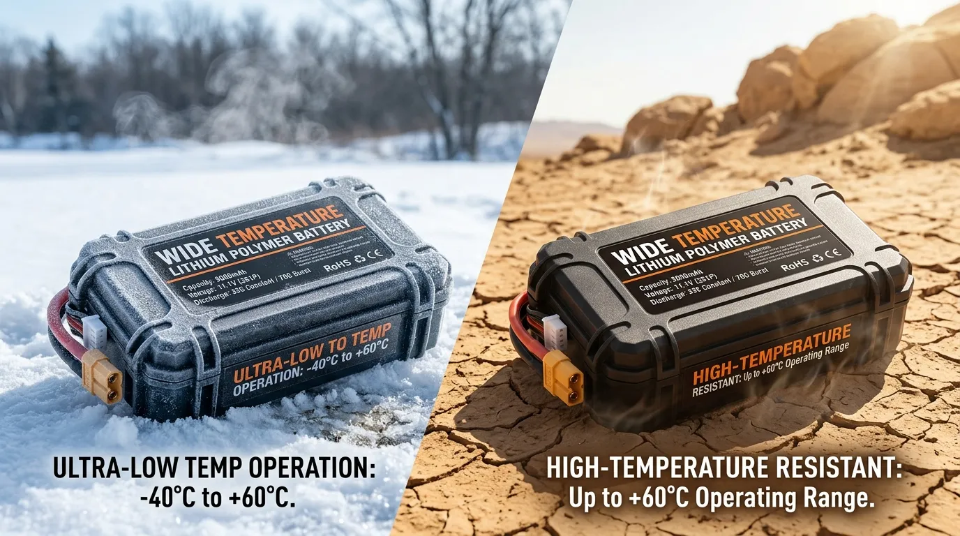 Wide Temperature Lithium Polymer Battery