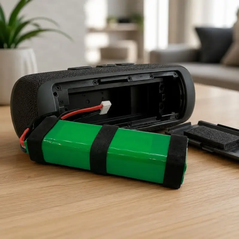 Custom-size 3.7V battery pack for OEM audio speaker applications